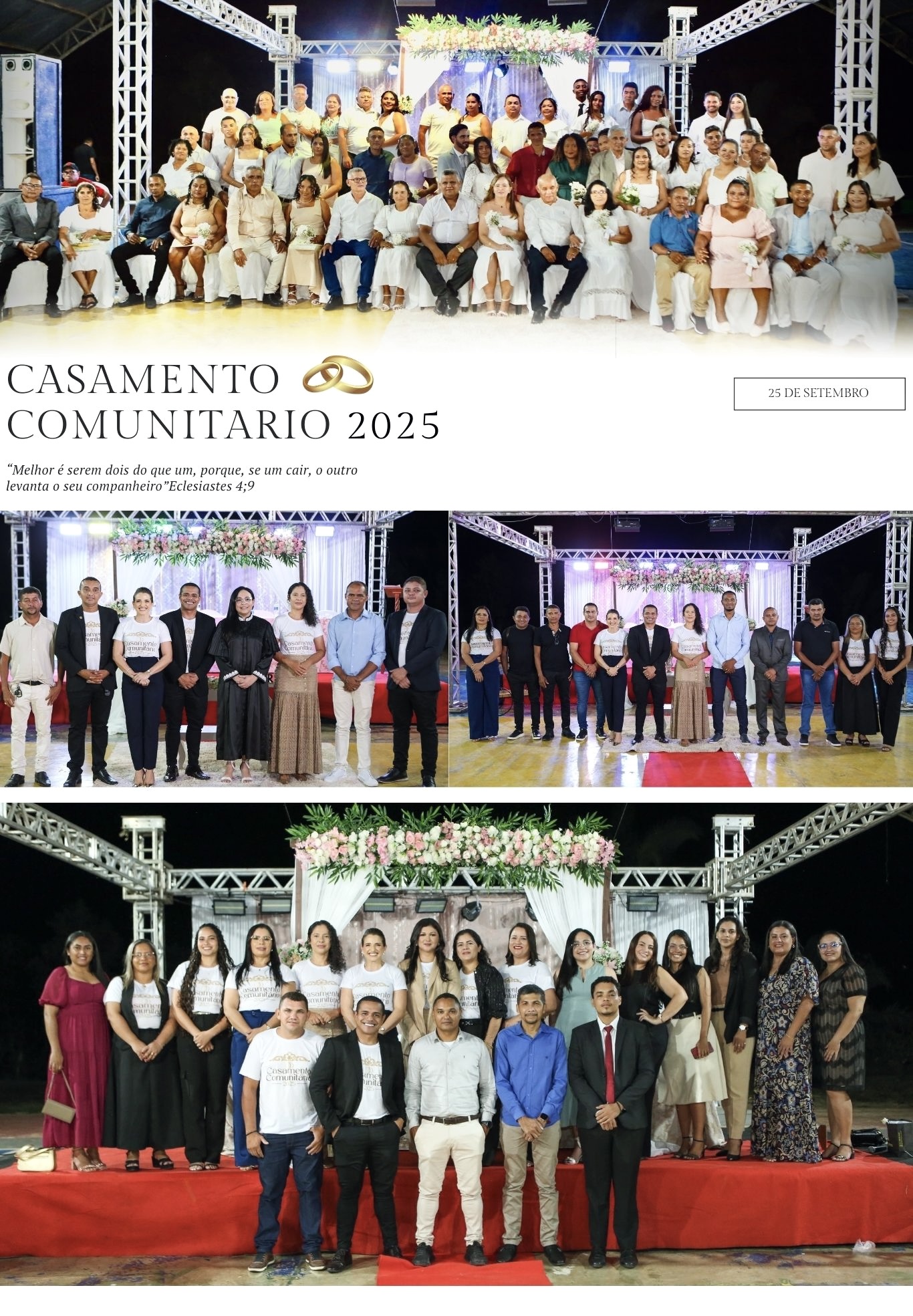 Confira: Casamento Comunitário 2025